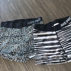 Set of 2 Nike pro shorts